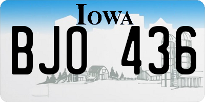 IA license plate BJO436