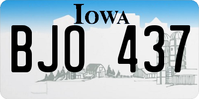 IA license plate BJO437