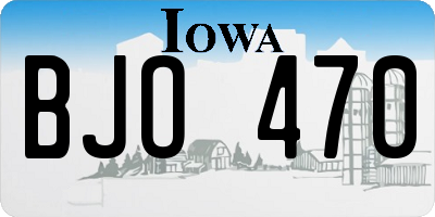 IA license plate BJO470