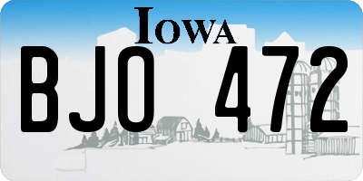 IA license plate BJO472