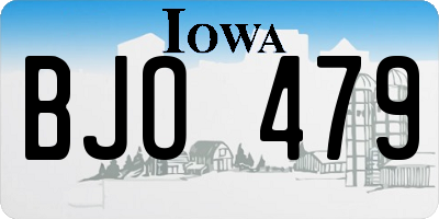 IA license plate BJO479