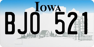IA license plate BJO521