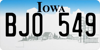 IA license plate BJO549
