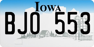 IA license plate BJO553