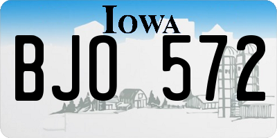 IA license plate BJO572