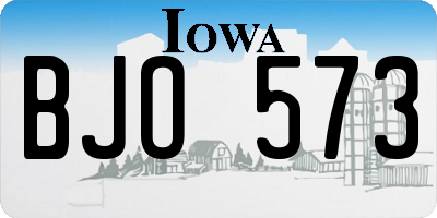 IA license plate BJO573