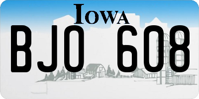 IA license plate BJO608