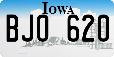 IA license plate BJO620