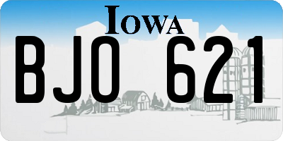 IA license plate BJO621