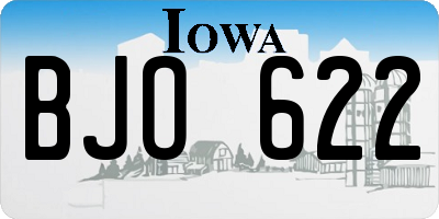 IA license plate BJO622