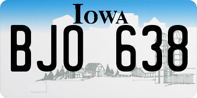 IA license plate BJO638