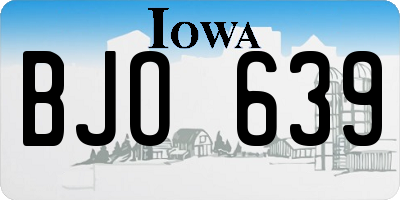 IA license plate BJO639