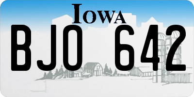 IA license plate BJO642