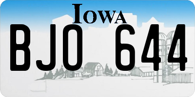 IA license plate BJO644