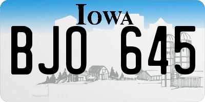 IA license plate BJO645