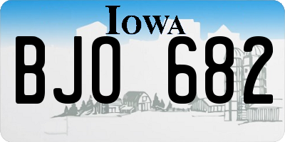 IA license plate BJO682