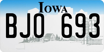 IA license plate BJO693