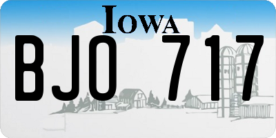 IA license plate BJO717