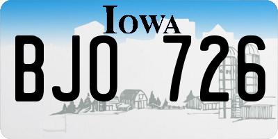 IA license plate BJO726