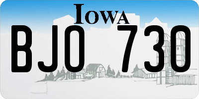 IA license plate BJO730