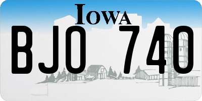 IA license plate BJO740