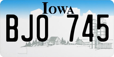 IA license plate BJO745
