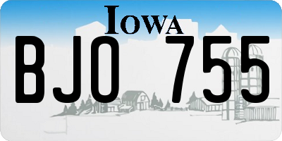 IA license plate BJO755