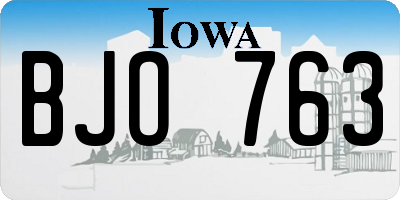 IA license plate BJO763