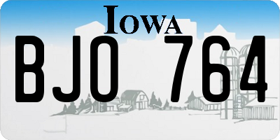 IA license plate BJO764