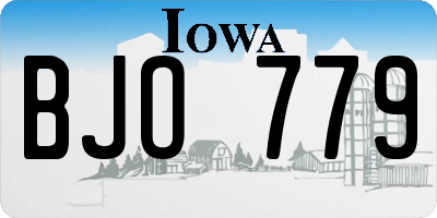 IA license plate BJO779