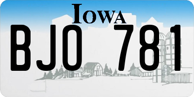 IA license plate BJO781