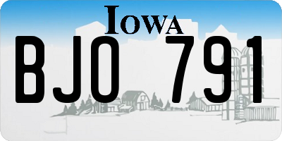 IA license plate BJO791