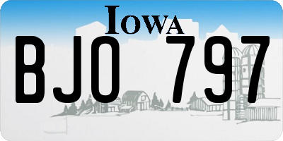 IA license plate BJO797