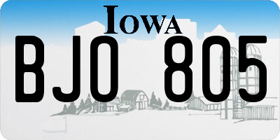 IA license plate BJO805
