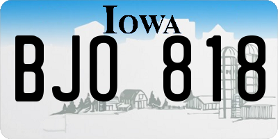 IA license plate BJO818