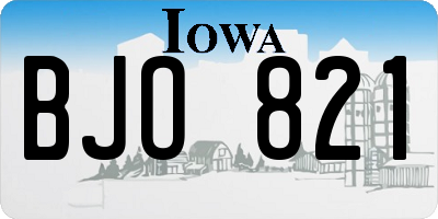 IA license plate BJO821