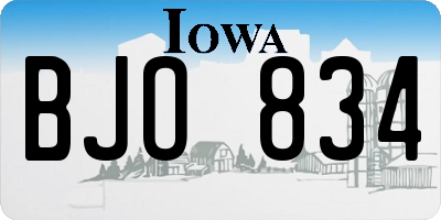 IA license plate BJO834