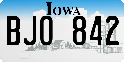 IA license plate BJO842