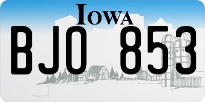 IA license plate BJO853