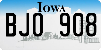 IA license plate BJO908