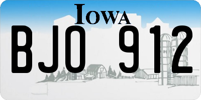 IA license plate BJO912