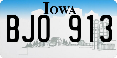 IA license plate BJO913