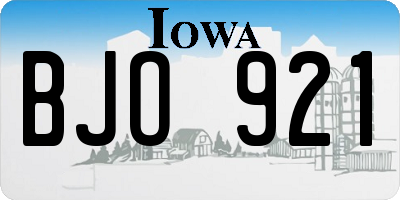 IA license plate BJO921
