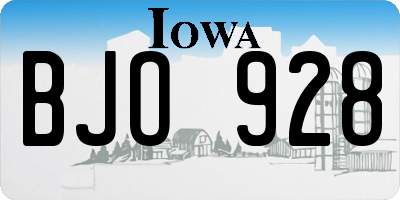 IA license plate BJO928