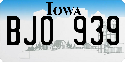 IA license plate BJO939