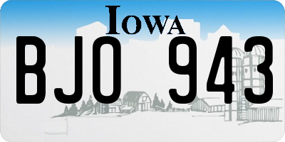 IA license plate BJO943