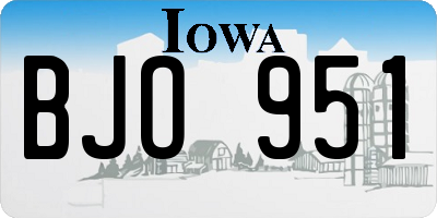 IA license plate BJO951