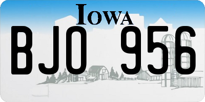 IA license plate BJO956