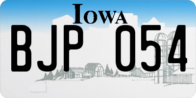 IA license plate BJP054