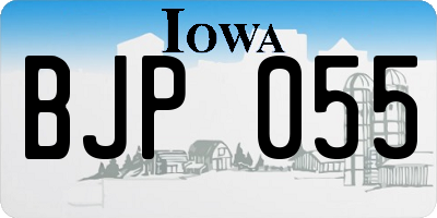 IA license plate BJP055